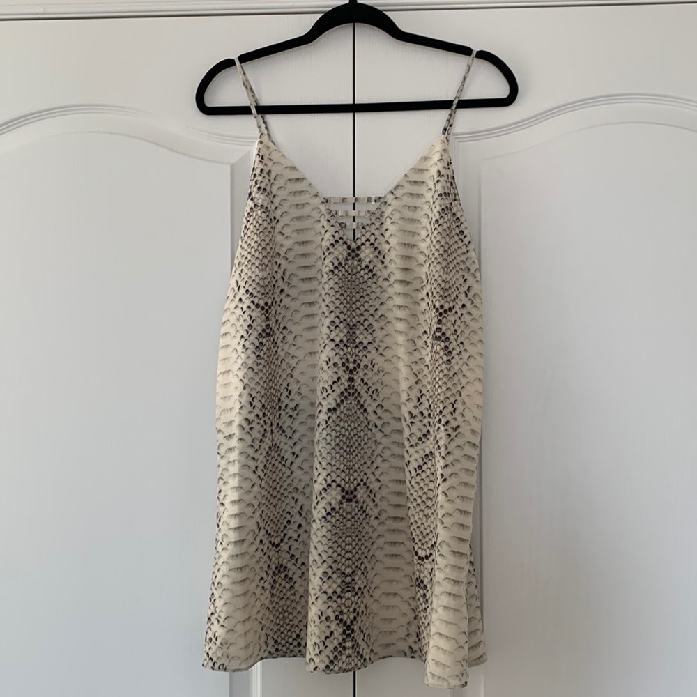 NWOT Haute Hippie reptile print strappy mini dress